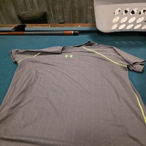Under Armour Gray and Neon Green Short Sleeve Tee